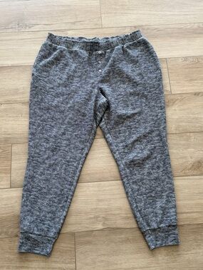 Simple Pleasures Cozy Grey Waffle Knit Jogger Pants  pajama pants size 1x